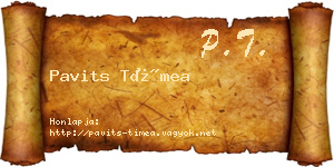 Pavits Tímea névjegykártya